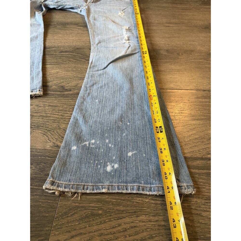 BKE Starlite Stretch Distressed Flare Jeans Sz 30x33.5 Y2K Grunge Paint Splatter - Picture 12 of 14